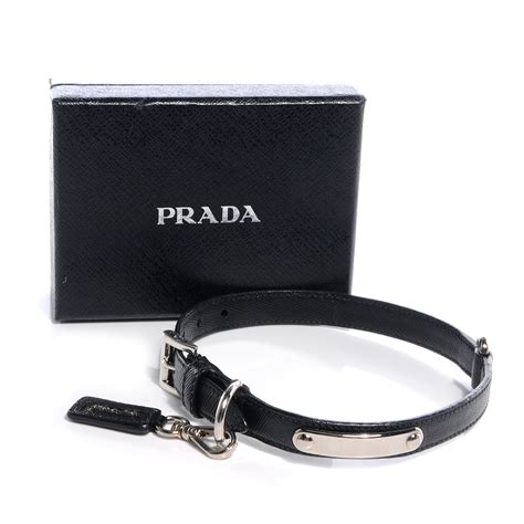 prada saffiano dog collar nero black 61534|PRADA Saffiano Dog Collar Nero Black 61534 .